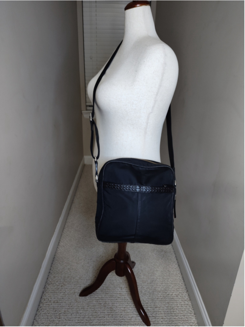 Women's Coach Black Nylon Crossbody Bag One Size